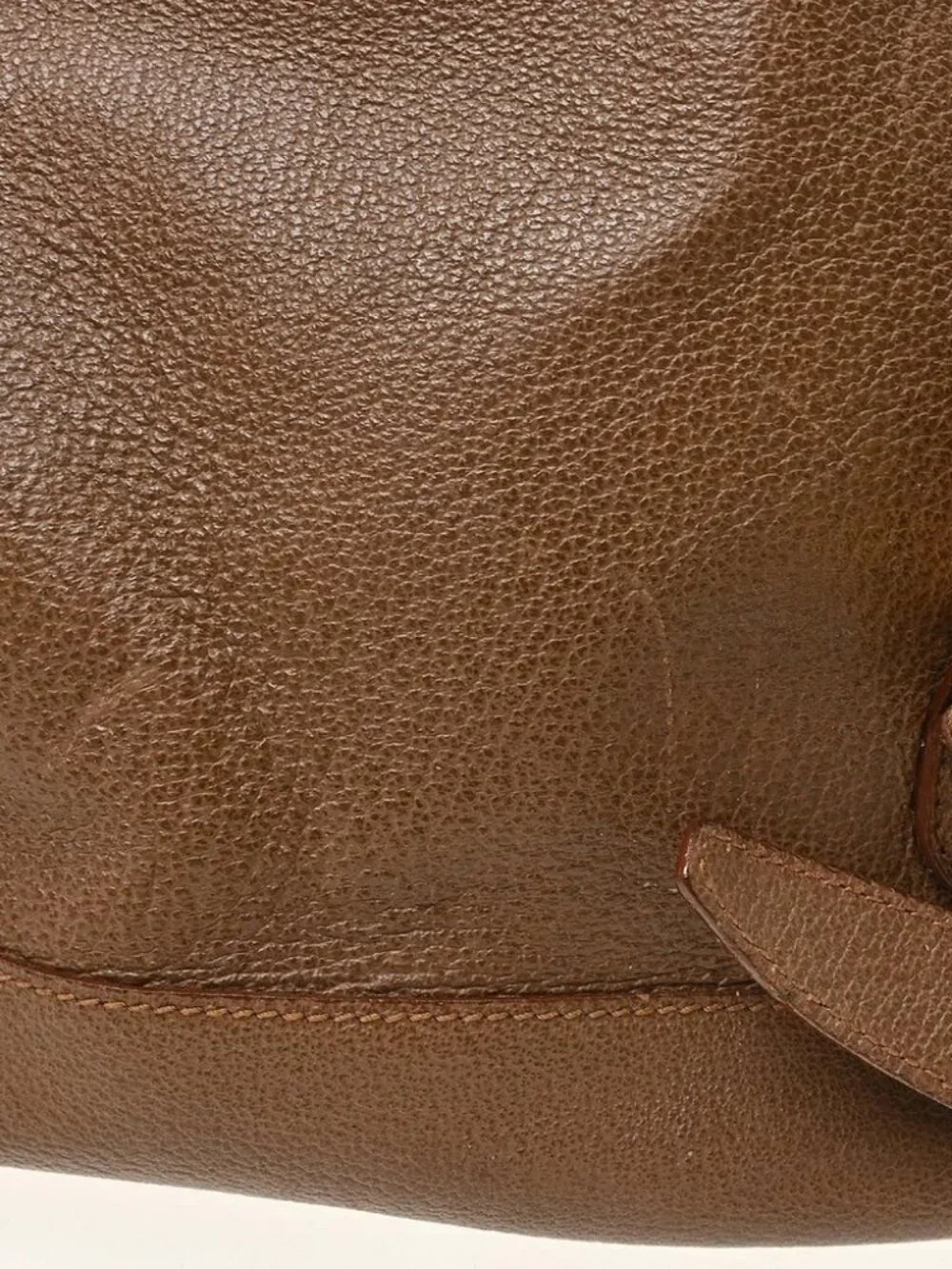 Gucci Brown Suede Bamboo Backpack